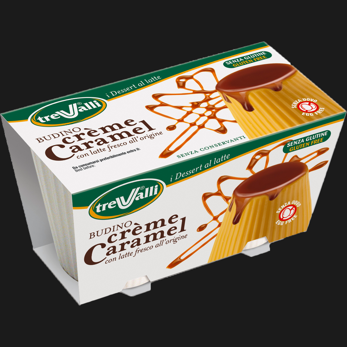 TREVALLI DESSERT PUDDING CRÈME CARAMEL X2 200 GR (9 in a box)