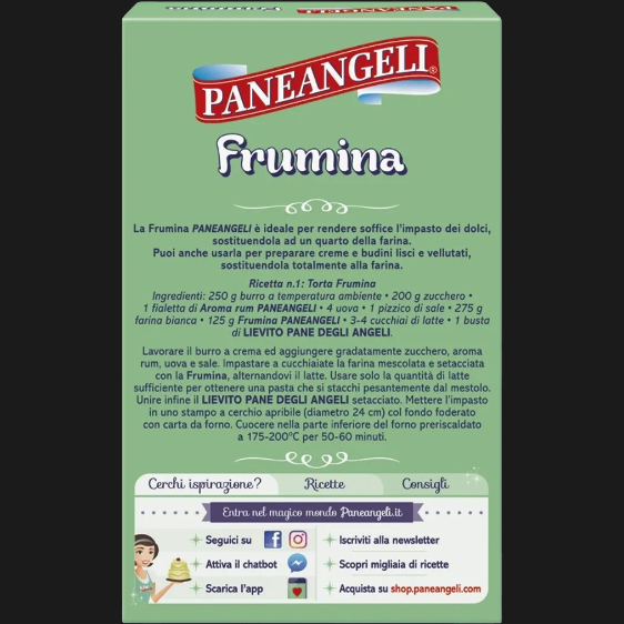 PANEANGELI WHEAT STARCH / FRUMINA 250 GR (14 in a box)