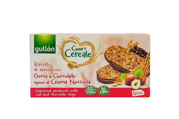 GULLON BISCOTTI CUOR DI CEREALE HAZELNUT X5 220 GR (8 in a box)