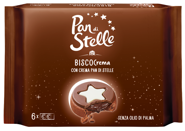 MULINO BIANCO PAN DI STELLE BISCOTTI BISCOCREMA 28 GR X6 (10 in a box)