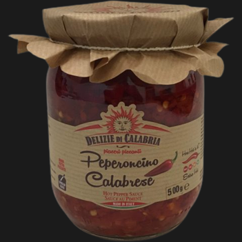 DELIZIE CALABRIA SPREAD HOT PEPPER SPICY SAUCE PEPERONCINO CALABRESE 500 GR (6 in a box)