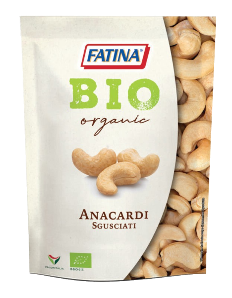 FATINA DRIED FRUITS SNACK ORGANIC CASHEW NUTS SHELLED 100 GR (12 in a box)