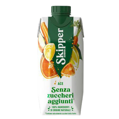 SKIPPER FRUIT JUICE SUGAR FREE ACE BRICK 330 ML (18 in a box)