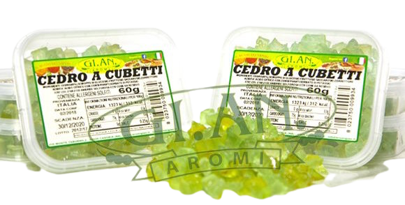 GI. AN. AROMI CRYSTALLIZED CEDAR CUBED 45 GR (12 in a box)