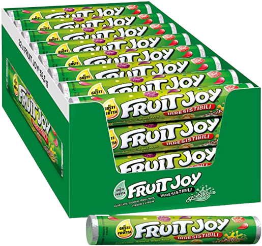 FRUITJOY CANDY GUMMIES ORIGINAL FRUITS STICK 52 GR (32 in a box)