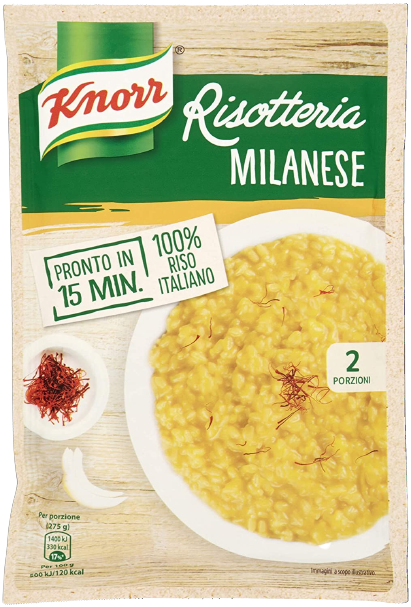 KNORR RISOTTERIA RISOTTO MILANESE SAFFRON 175 GR (15 in a box)