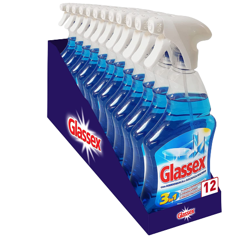GLASSEX DEGREASER GLASS AND MULTIPURPOSE SPRAY 500 ML (12 in a box)