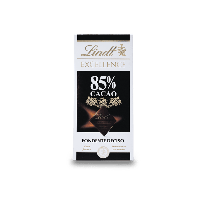 LINDT EXCELLENCE CHOCOLATE BAR DARK EXTRA DECISO 85% 100 GR (20 in a box)