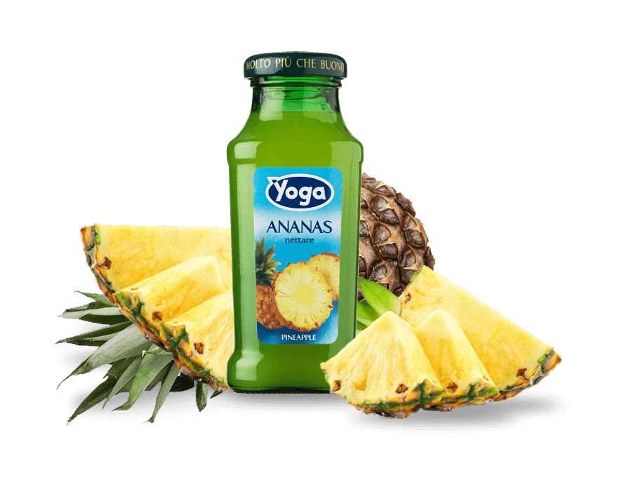 YOGA MAGIC FRUIT JUICE PINEAPPLE GLASS 200 ML (24 IN A BOX)