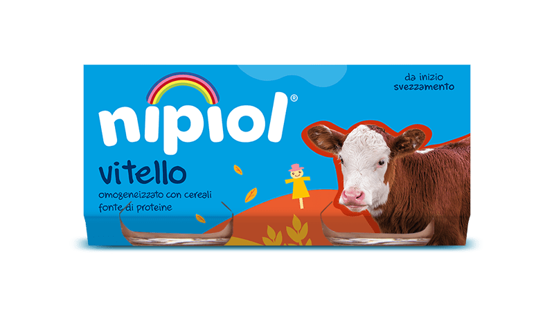 NIPIOL HOMOGENIZED MEAT VEAL 80 GR X2 (12 in a box)