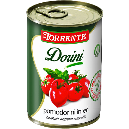 LA TORRENTE POMODORINI INTERI DORINI TIN 400 GR (24 in a box)