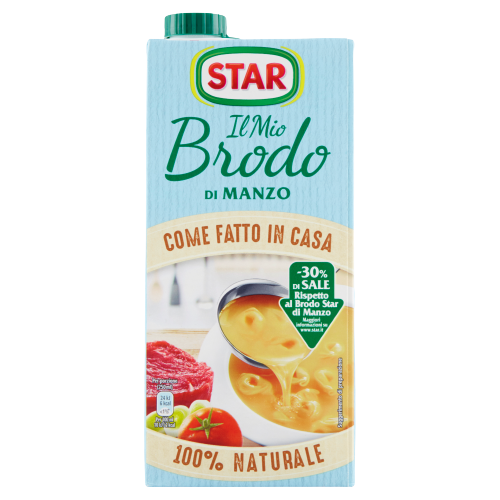 STAR BROTH LIQUID BEEF -30% SALT 1 LT (6 in a box)