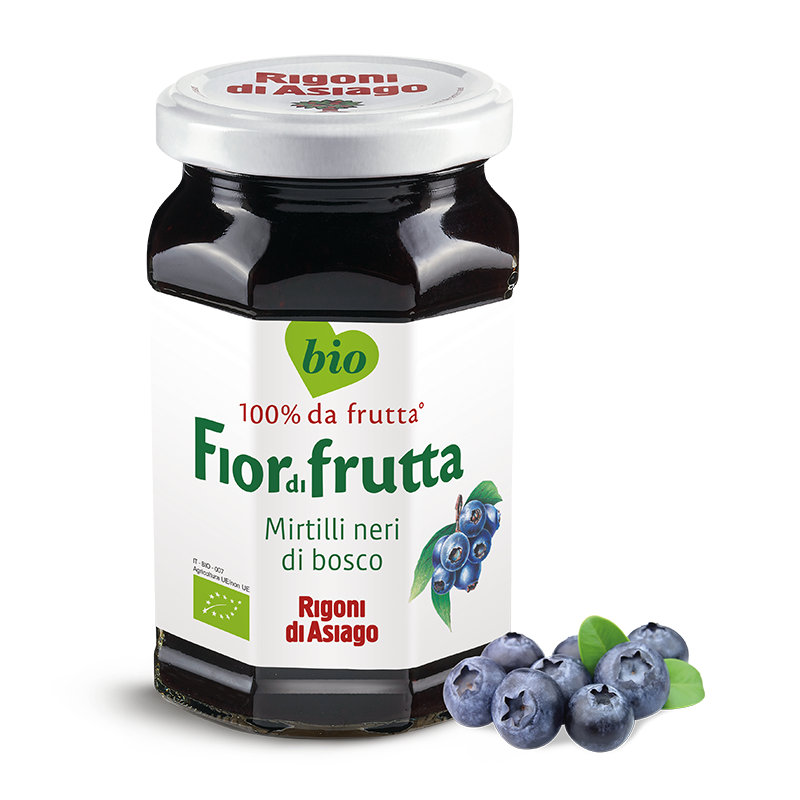 RIGONI JAMS FIOR DI FRUTTA BLACK CRANBERRIES 250 GR (6 in a box)