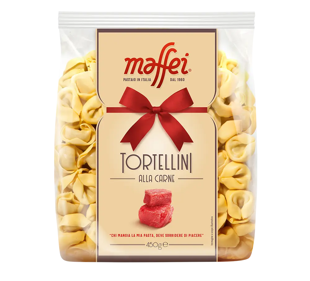 MAFFEI STUFFED PASTA TORTELLINI WITH MEAT 450 GR (12 in a box)