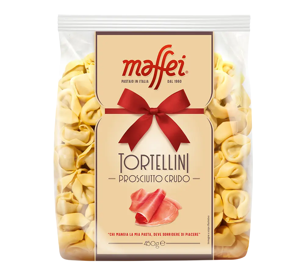 MAFFEI STUFFED PASTA TORTELLINI WITH HAM 450 GR (12 in a box)