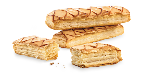 VICENZI MILLEFOGLIE D'ITALIA GLAZED CREAM APRICOT 125 GR (16 in a box)