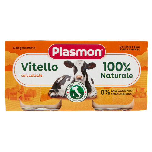 PLASMON HOMOGENIZED MEAT VEAL 80 GR X2 (12 in a box)