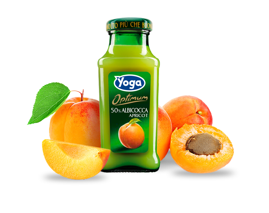 YOGA MAGIC FRUIT JUICE APRICOT GLASS 200 ML (24 IN A BOX)
