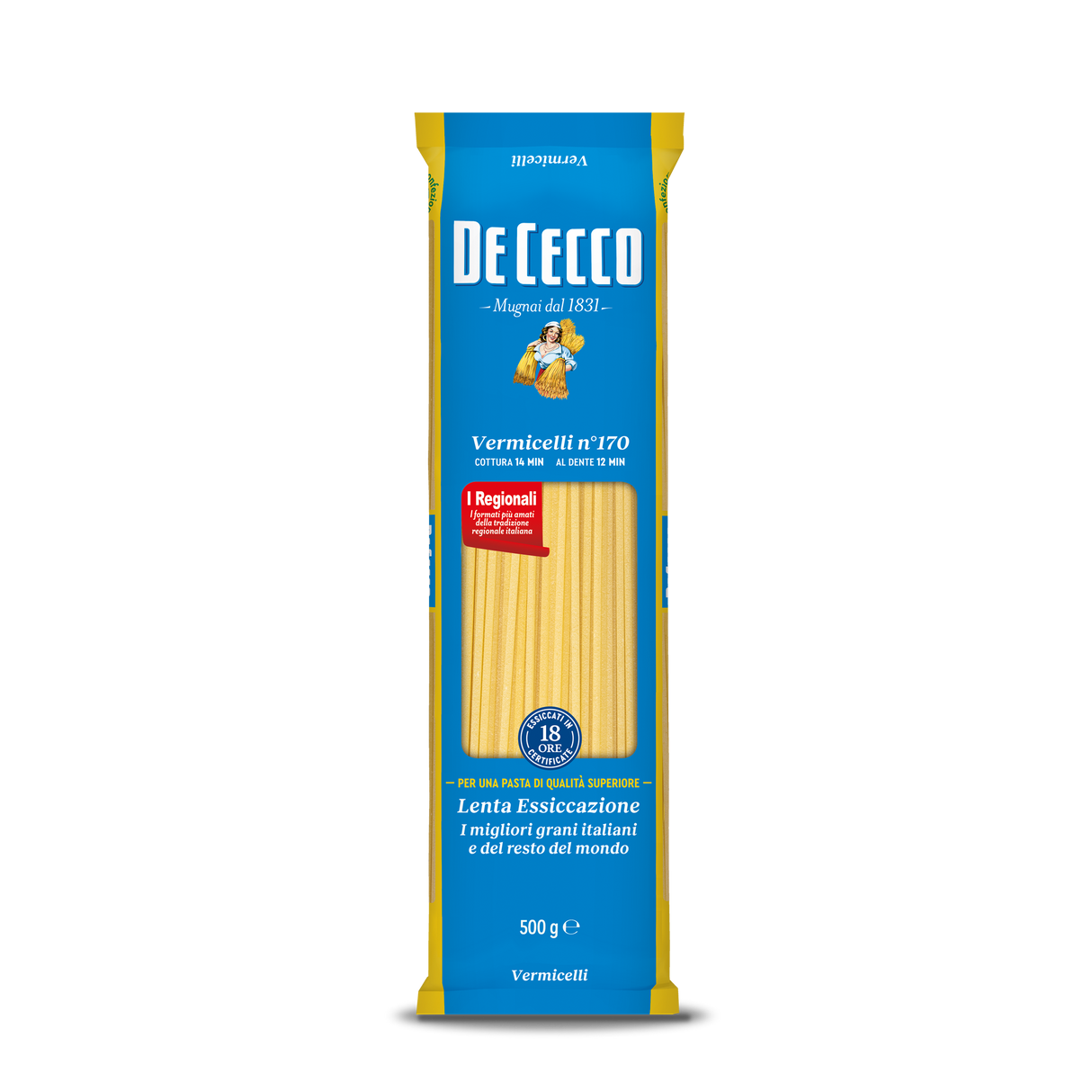 DE CECCO PASTA DI SEMOLA VERMICELLI N.170 500 GR (24 in a box)