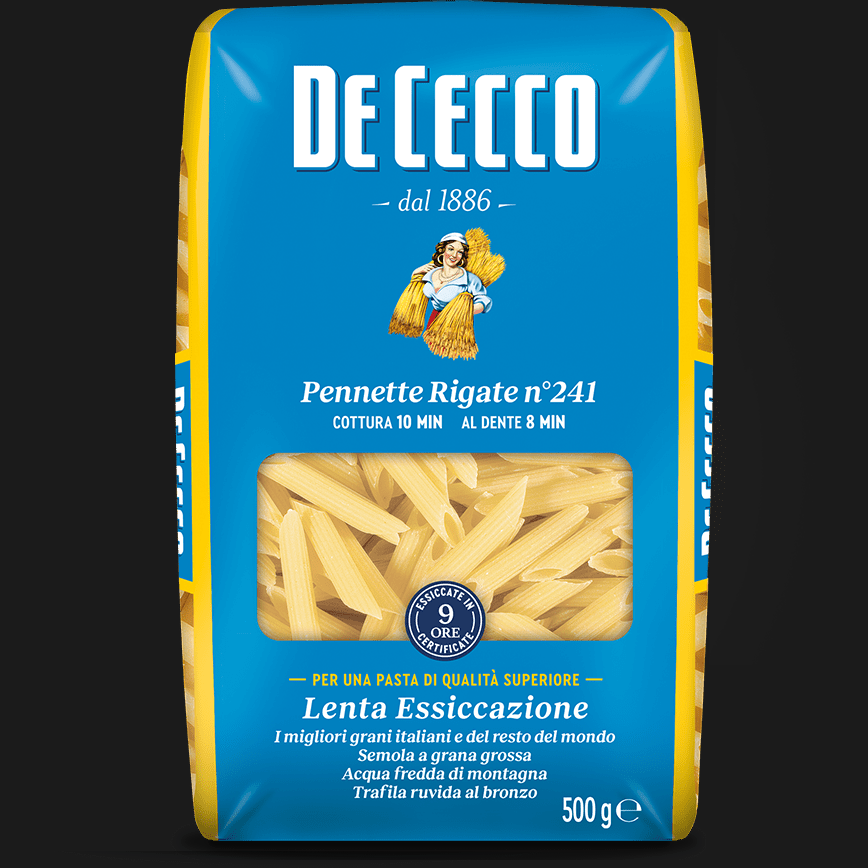 DE CECCO PASTA DI SEMOLA PENNETTE RIGATE N.241 500 GR (24 in a box)