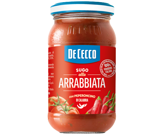 DE CECCO PASTA SAUCE ARRABBIATA JAR 200 GR (12 in a box)