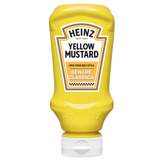 HEINZ SAUCE YELLOW MUSTARD TOP DOWN 240 ML (8 in a box)