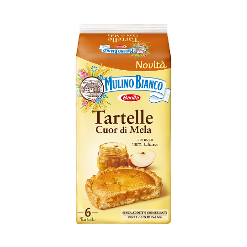 MULINO BIANCO SNACK TARTELLE CUOR DI MELA APPLE X6 288 GR (16 in a box)