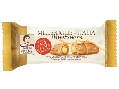 VICENZI MILLEFOGLIE D'ITALIA CREAM PASTICCERA X5 125 GR (16 in a box)