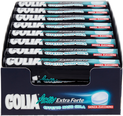 GOLIA CANDY ACTIV EXTRA STRONG SUGAR FREE STICK 79 GR (24 in a box)