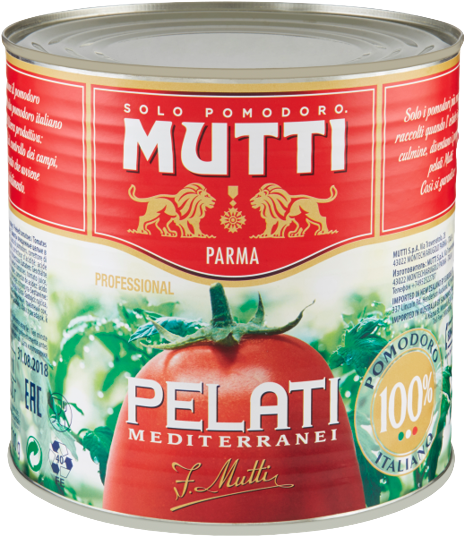 MUTTI POMODORI PELATI MEDITERRANEI 2.5 KG (6 in a box)