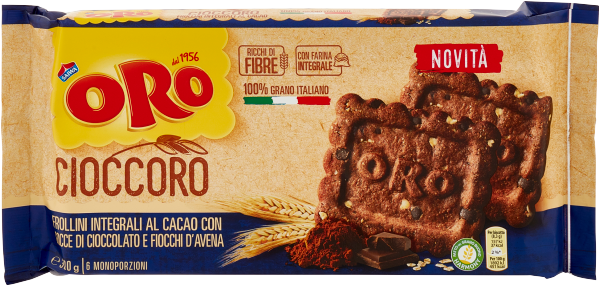 SAIWA ORO BISCOTTI WHOLEMEAL CIOCCORO 300 GR (6 in a box)