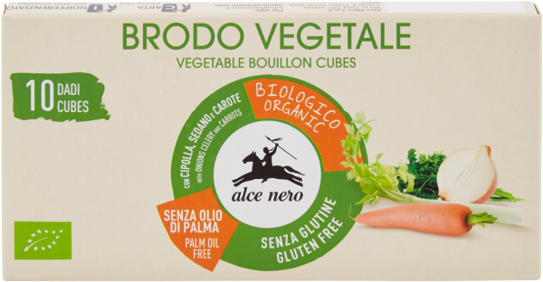 ALCENERO ORGANIC BROTH CUBES VEGETABLE X10 100 GR (24 in a box)