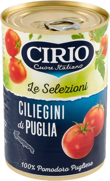 CIRIO SELEZIONI POMODORINI CILIEGINI DI PUGLIA 400 GR (24 in a box)