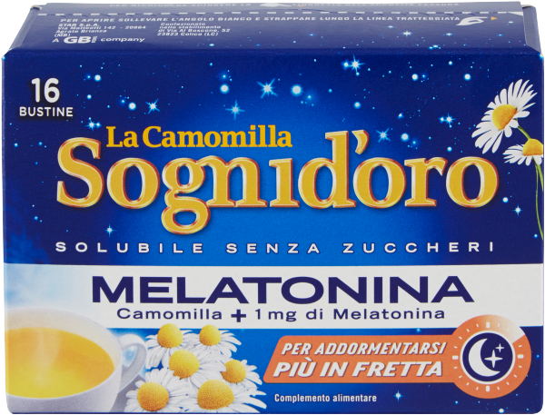 SOGNI D'ORO CHAMOMILE MELATONIN SOLUBLE FILTERS X16 (12 in a box)
