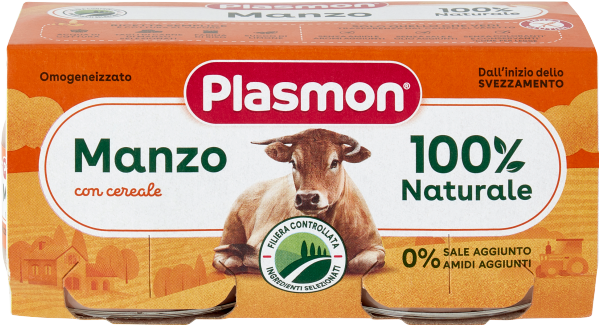 PLASMON HOMOGENIZED MEAT BEEF 80 GR X2 (12 in a box)