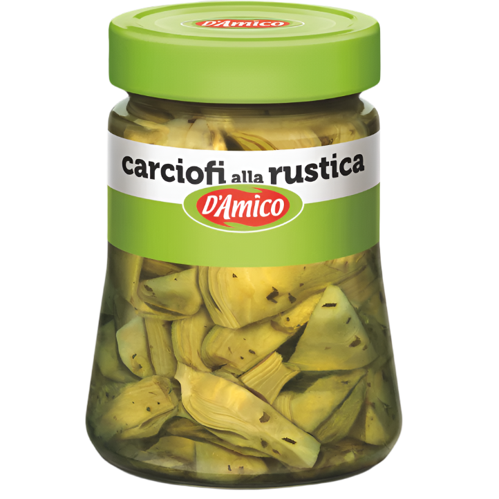 D'AMICO ARTICHOKES RUSTICA IN OIL 290 GR (8 in a box)