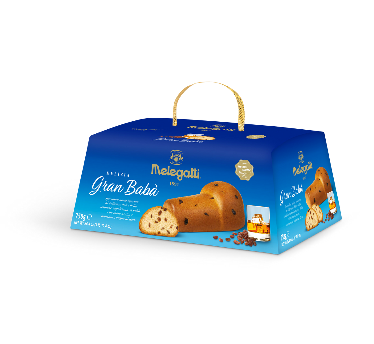 MELEGATTI CAKE GRAN BABA' 750 GR (16 in a box)