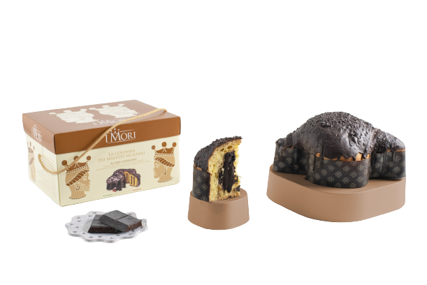 MORI COLOMBA ARTIGIANALE DARK CHOCOLATE NERO MODICANO 900 GR (12 in a box)