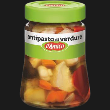 D'AMICO MIX OF VEGETABLES ANTIPASTO IN OIL 280 GR (8 in a box)
