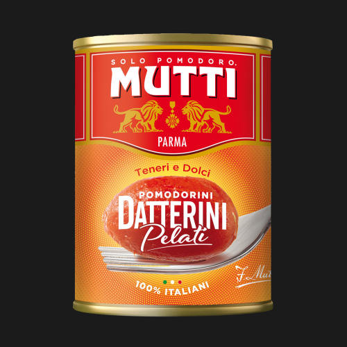 MUTTI POMODORI PELATI DATTERINI TIN 220 GR X2 (12 in a box)