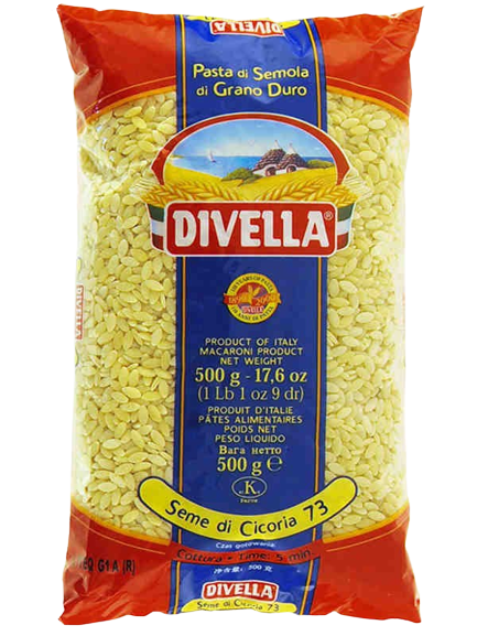 DIVELLA PASTINA DI SEMOLA SEMI DI CICORIA N.73 500 GR (24 in a box)