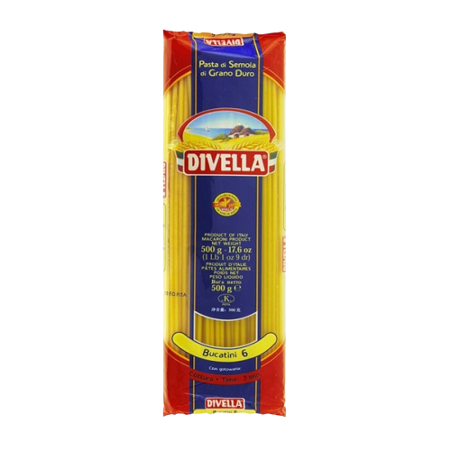 DIVELLA PASTA DI SEMOLA BUCATINI N.6 500 GR (36 in a box)