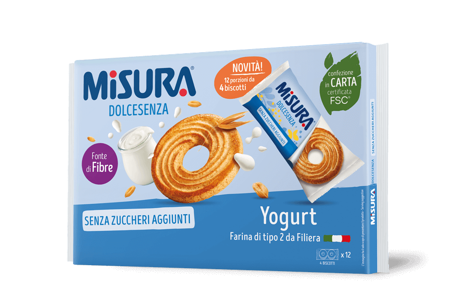 MISURA DOLCE SENZA BISCOTTI YOGURT MULTIPACK X6 400 GR (12 in a box)