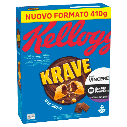 KELLOGG'S CEREALS CHOCO KRAVE MILK CHOCO 410 GR (10 in a box)
