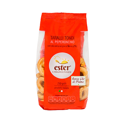 ESTER TARALLI TONDI CHILI 250 GR (20 in a box )