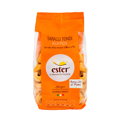 ESTER TARALLI TONDI PIZZA 250 GR (20 in a box )