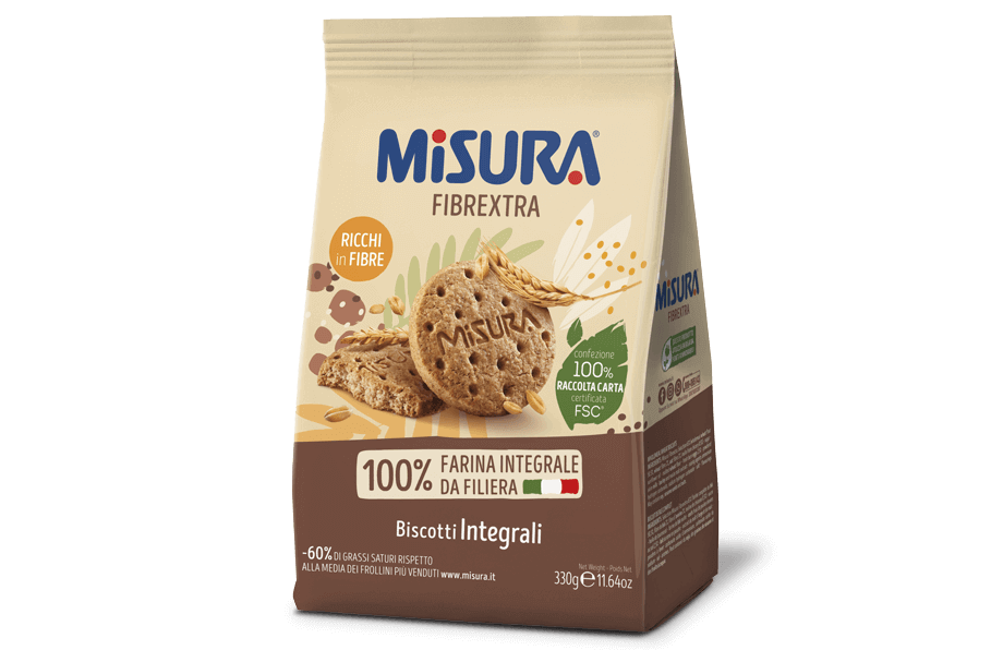 MISURA FIBRE EXTRA BISCOTTI WHOLEMEAL 330 GR (10 in a box)