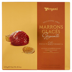 VERGANI MARRON GLACES GIGANTI GOLD SELECTION 230 GR (8 in a box)