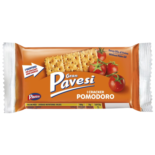 PAVESI CRACKERS TOMATOES X8 280 GR (12 in a box)