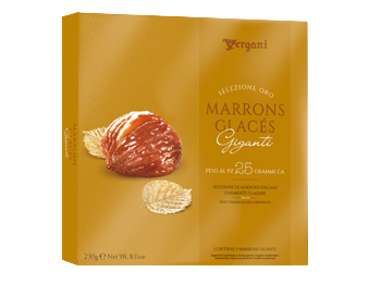 VERGANI MARRON GLACES GIGANTI GOLD SELECTION 230 GR (8 in a box)